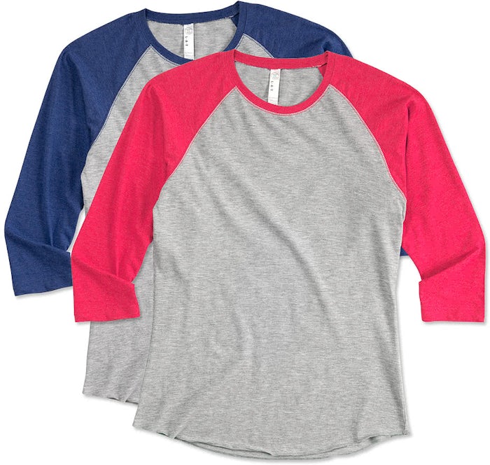 Custom Women's Raglan T-shirt - Women's Long Sleeve T-shirts Online at CustomInk.com