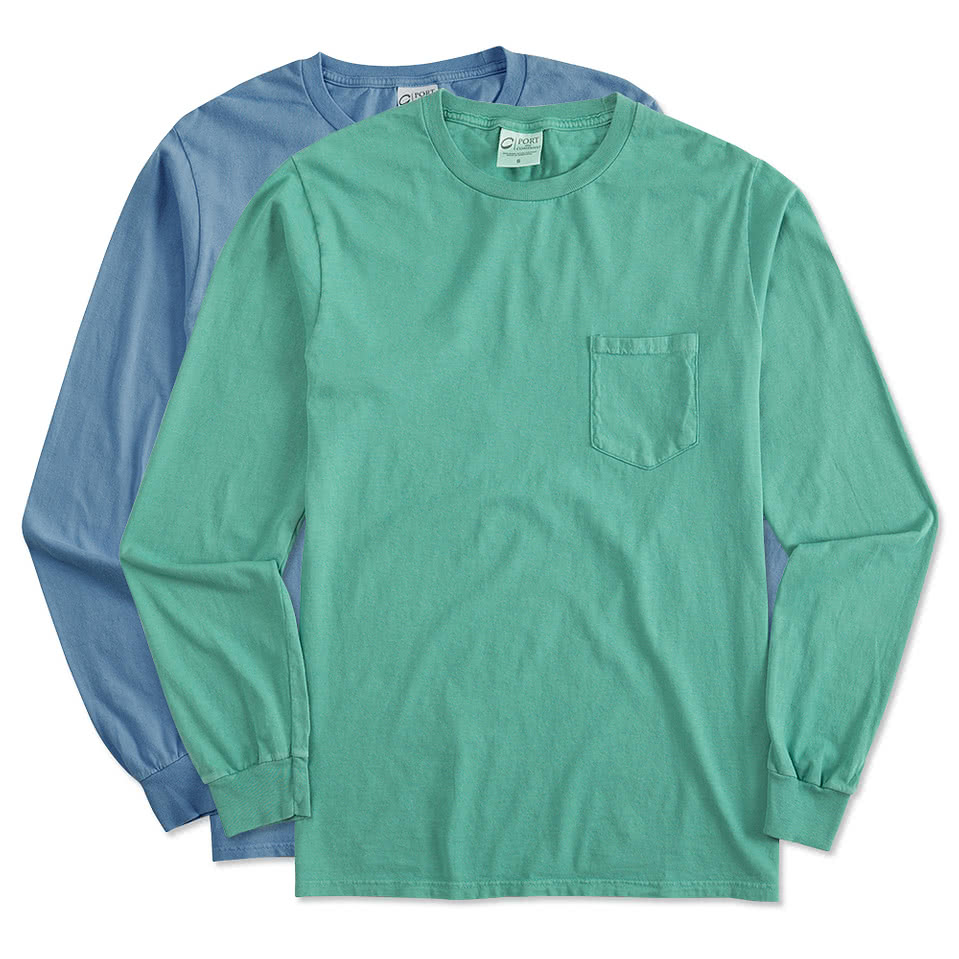 Pigment Dyed Long Sleeve Pocket T-shirt 