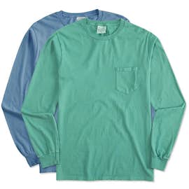Port & Company Pigment Dyed Long Sleeve Pocket T-shirt