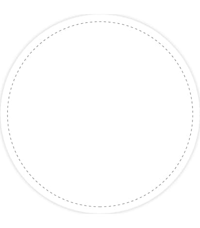Full Color 4 in. Circle Magnet - White