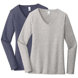 District Women's V.I.T. Long Sleeve V-Neck T-shirt