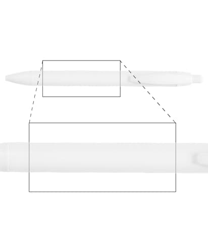 BIC WideBody Retractable Pen (black ink) - White / White