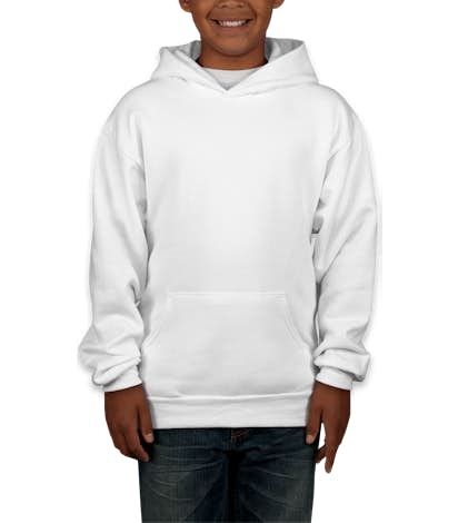 Hanes Youth EcoSmart® 50/50 Pullover Hoodie - White