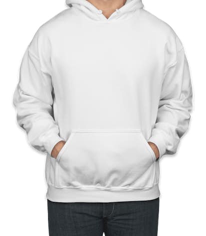 Gildan Midweight 50/50 Pullover Hoodie - White