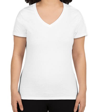 Hanes Women's X-Temp V-Neck T-shirt - White