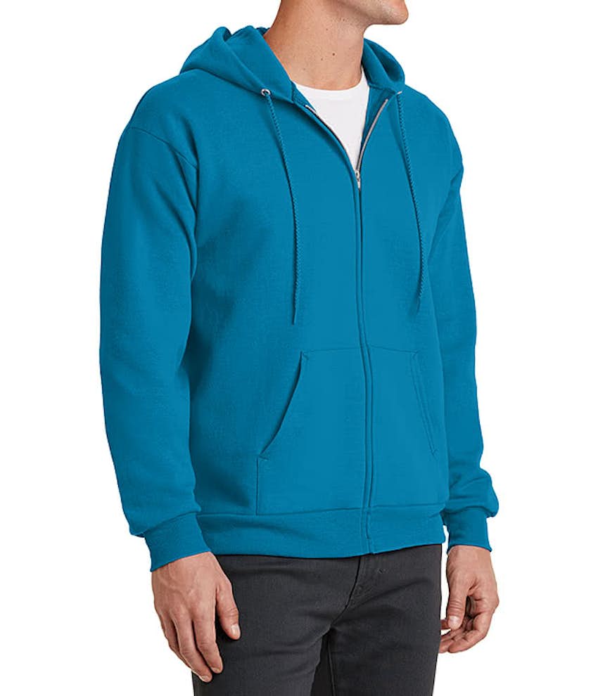 Custom Port & Company Core Zip Hoodie - Design Full Zip Sweatshirts ...