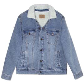 Threadfast Apparel Sherpa-Lined Denim Jacket
