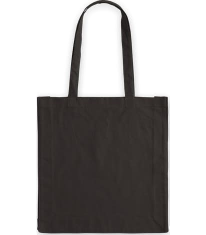 Tall Gusseted 100% Cotton Shopper Tote - Black
