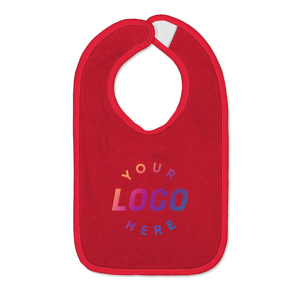red baby bib