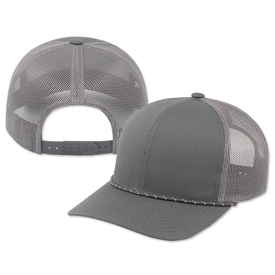 Custom Pacific Headwear Braid Snapback Trucker Hat - Design Trucker ...