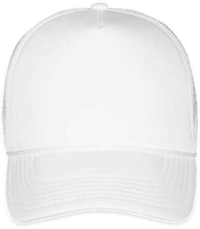 Valucap Foam/Mesh Trucker Hat - White / White