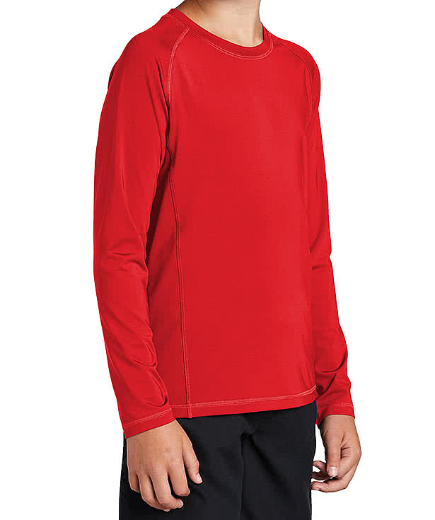 Custom SportTek Youth Long Sleeve Rash Guard Shirt Design Rash