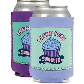 Full Color Neoprene Can Cooler with Pocket