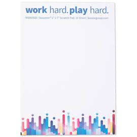 Full Color Souvenir 5" x 7" Scratch Pad - 50 sheets/pad
