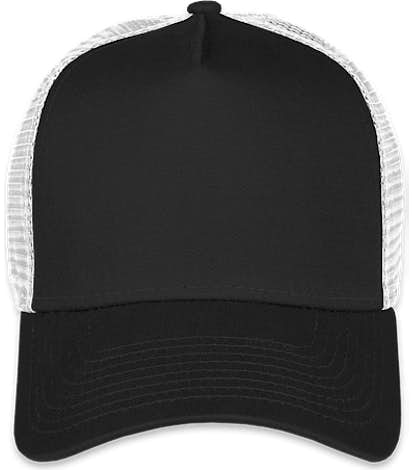 New Era 9FORTY Snapback Trucker Hat - Black / White