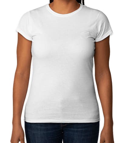 Gildan Women's Slim Fit Softstyle Jersey T-shirt - White