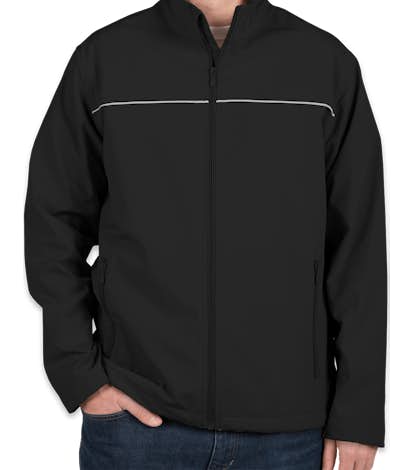 Harriton Reflective Soft Shell Jacket - Black