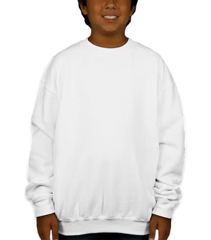 Canada - Gildan Youth Midweight 50/50 Crewneck Sweatshirt - White