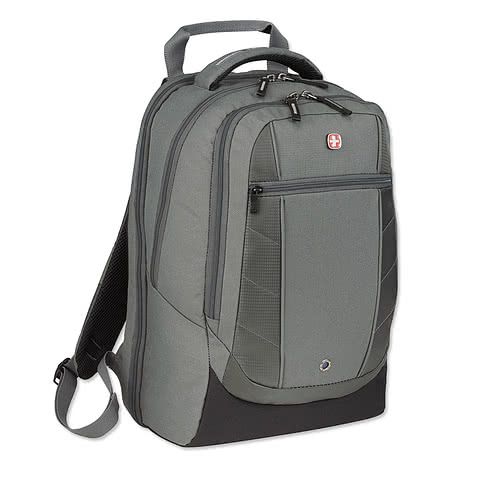 black monogrammed north face backpack