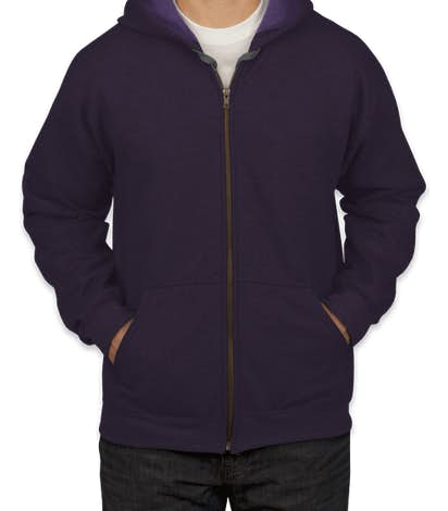 Gildan Vintage Zip Hoodie - Blackberry