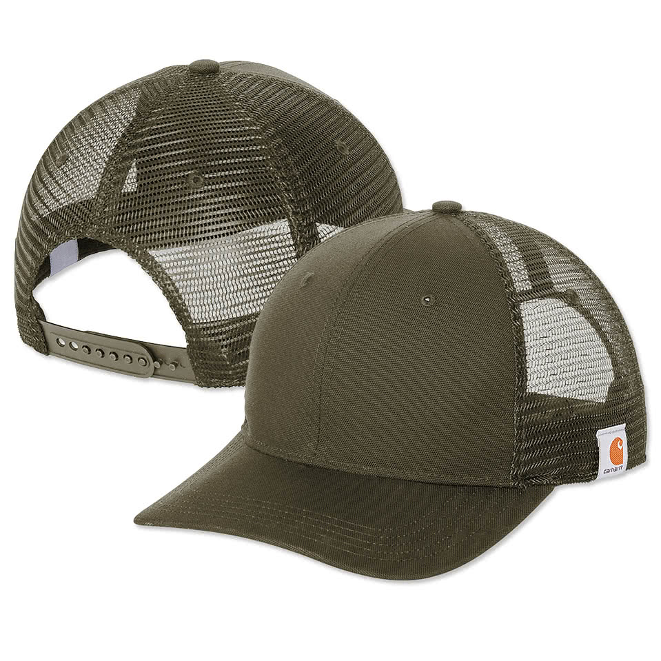 Custom Carhartt Cotton Canvas Mesh Back Trucker Hat - Design Trucker ...