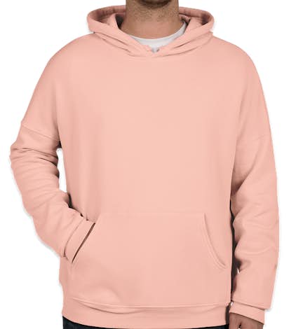 Bella + Canvas Ultra Soft Drop Shoulder Pullover Hoodie - Peach
