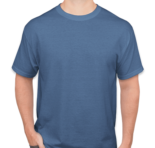 Hanes EcoSmart® 50/50 T-shirt - Color: Denim Blue