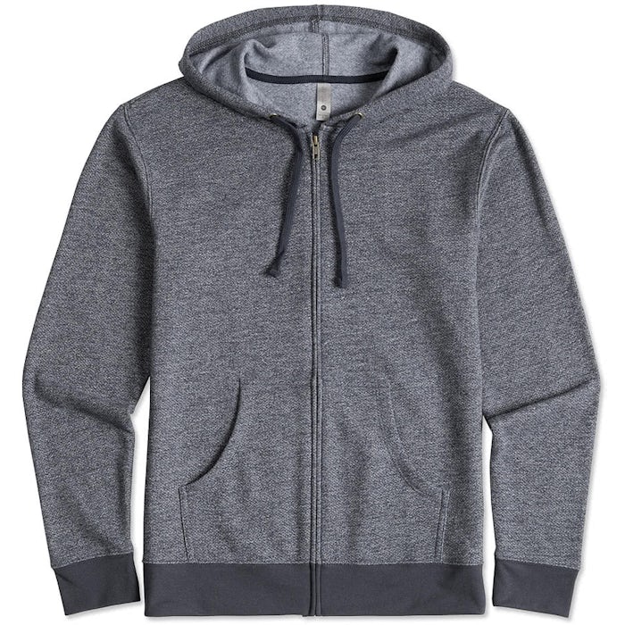 Next Level Melange Zip Hoodie