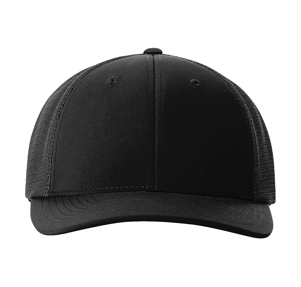 Richardson Hood River Mesh Performance Trucker Hat - Printed in Black