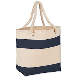 Medium Nautical Stripe 100% Cotton Tote