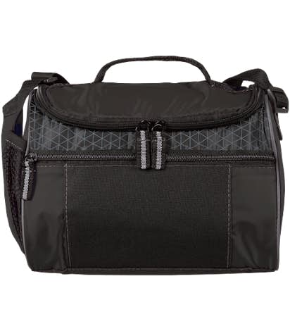 Colorblock Zip-Top 8 Can Lunch Cooler - Black