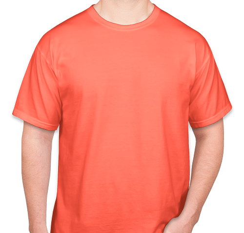 Comfort Colors 100% Cotton T-shirt - Color: Neon Red Orange