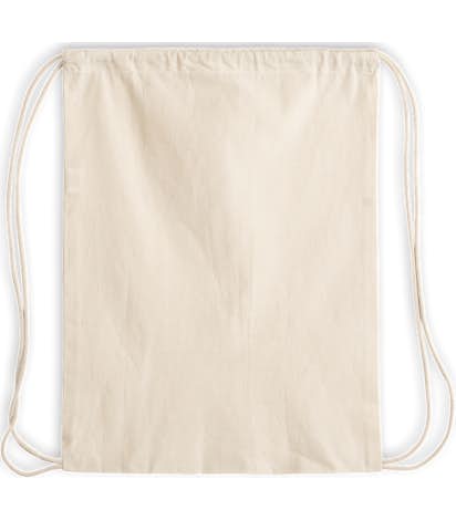 Lightweight 100% Cotton Drawstring Bag - Natural