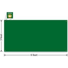 Full Color 6' x 3' Vinyl Banner - Color: Kelly Green