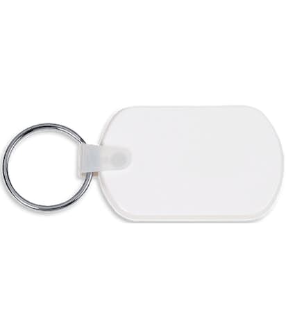 Rectangular Soft Keychain - White