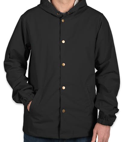 Independent Trading Hooded Coaches Jacket - Black