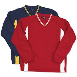 Sport-Tek Youth Tipped V-Neck Windshirt