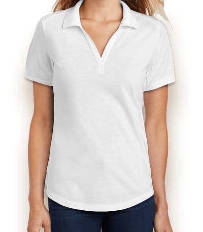 Sport-Tek Women's Tri-Blend Performance Polo - White
