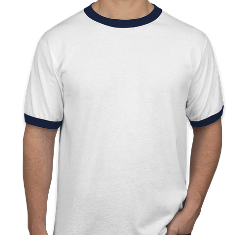 Augusta Ringer T-shirt - Color: White / Navy