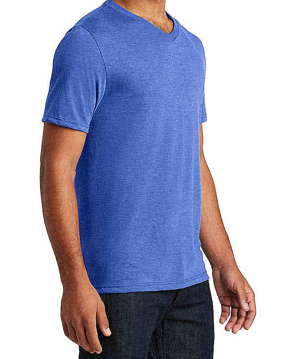 Custom District Tri-Blend V-Neck T-shirt - Design Short Sleeve T-shirts ...