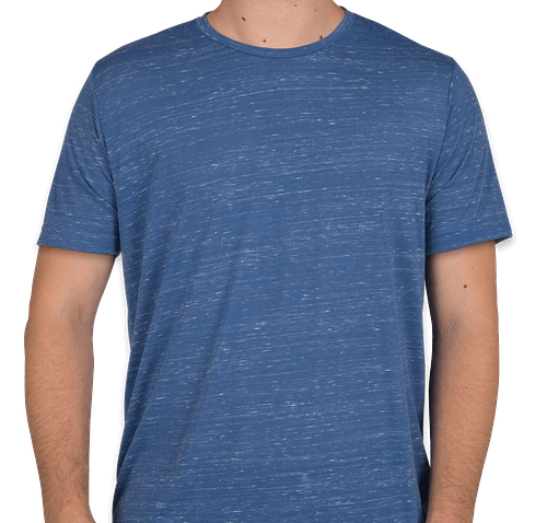 Bella + Canvas Melange Blend T-shirt - Color: True Royal Marble