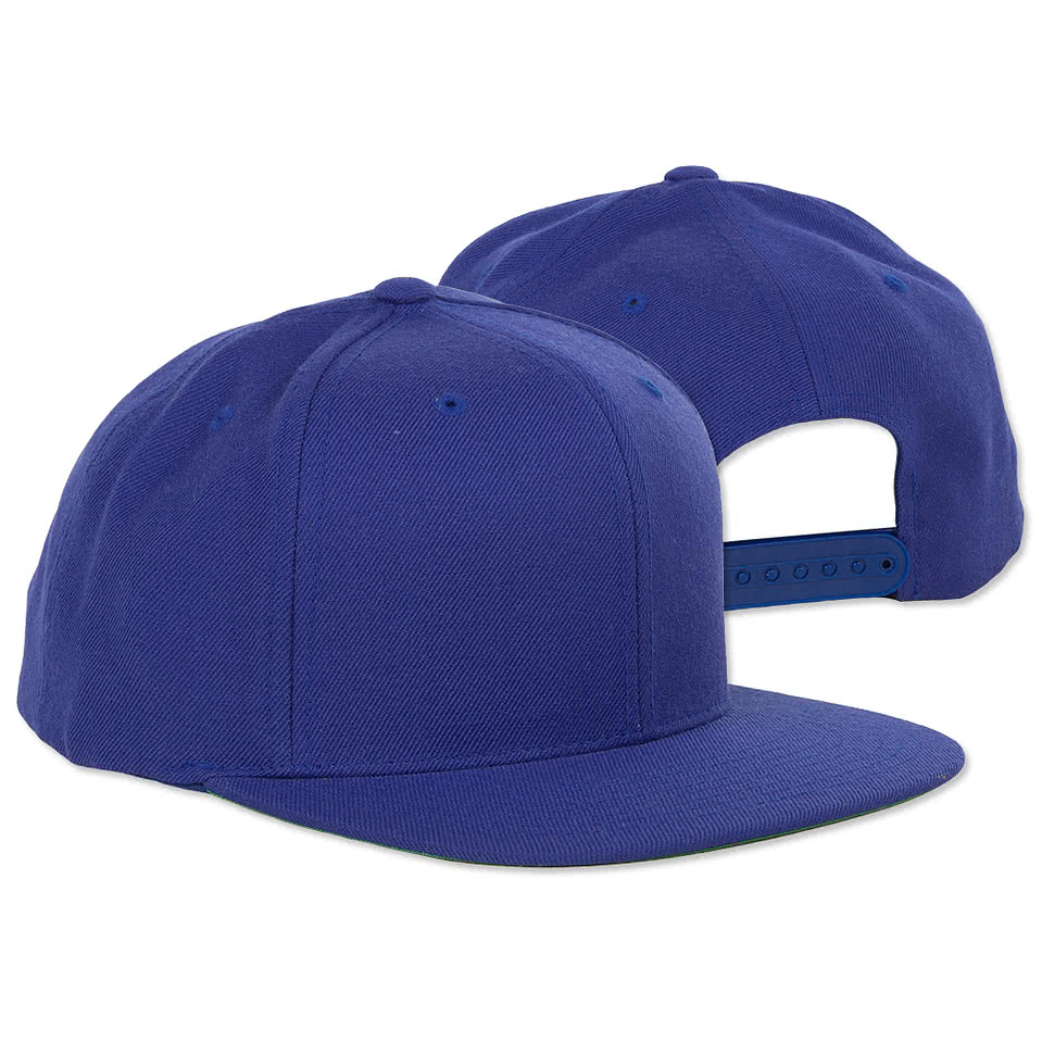 yupoong flat bill snapback hat