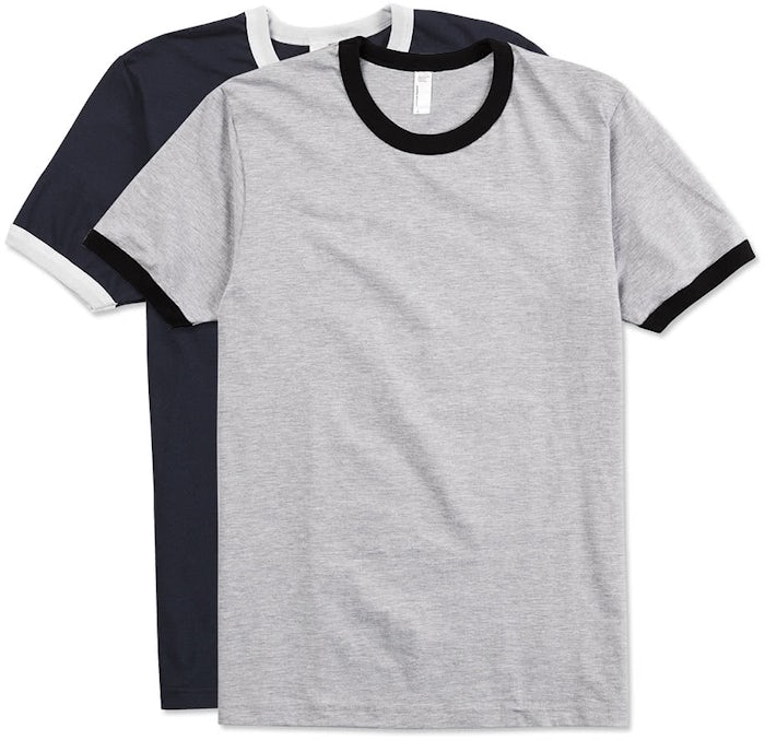 Download Design Custom Printed American Apparel Ringer T Shirts Online At Customink