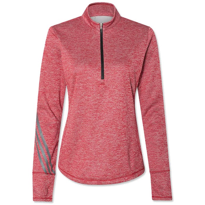 Adidas Women's Brushed Terry Heather Quarter Zip Pullover