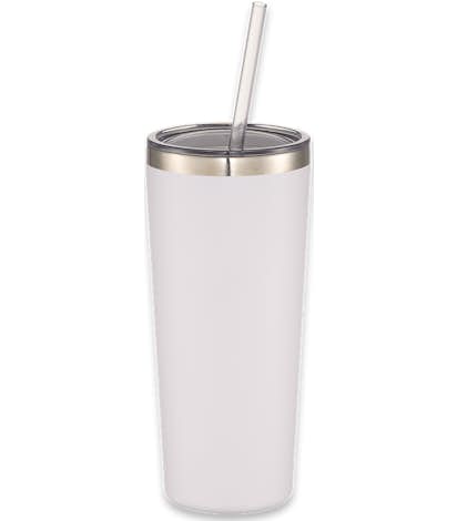 22 oz. Thor Copper Vacuum Insulated Tumbler - White