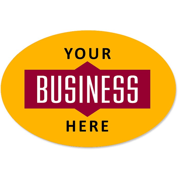 Full Color 3 in. x 2 in. Oval Vinyl Decal