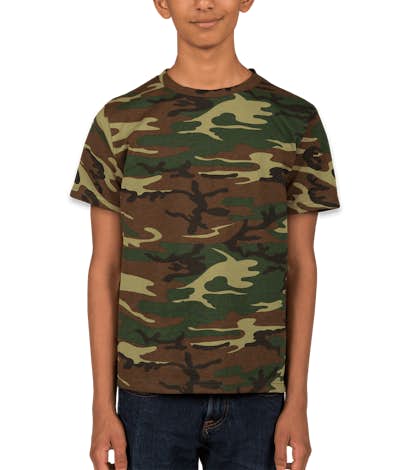 Canada - Code 5 Youth Camo T-shirt - Green Woodland