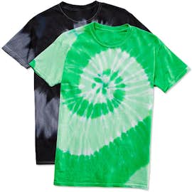 Dyenomite 100% Cotton Two-Tone Spiral Tie-Dye T-shirt