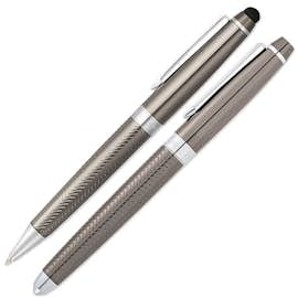 Laser Engraved Cutter & Buck Pacific Stylus Pen Set (black ink)