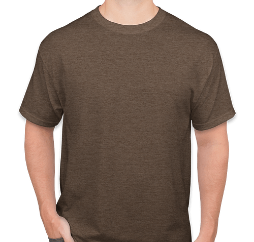 Hanes EcoSmart® 50/50 T-shirt - Color: Heather Brown